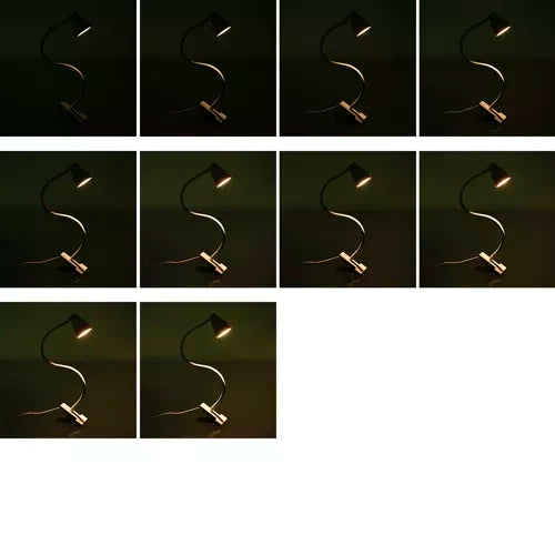 Stolna LED Lampa s Metalnom Klipsom i Postoljem, Bijela, 45/5/8.5cm