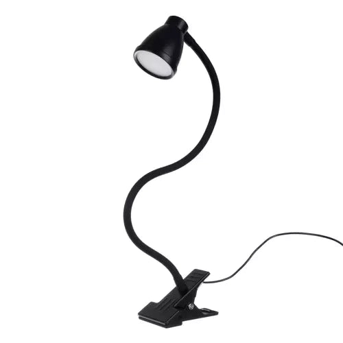Stolna Lampa s Metalnom Klipsom i Postoljem, Crna, 45/5/8.5cm