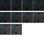 Stolna Lampa s Metalnom Klipsom i Postoljem, Crna, 45/5/8.5cm