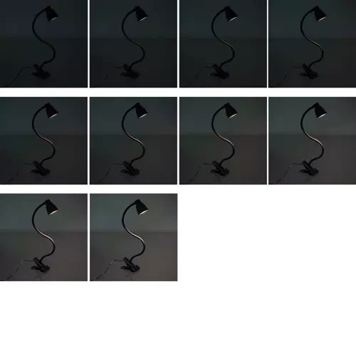 Stolna Lampa s Metalnom Klipsom i Postoljem, Crna, 45/5/8.5cm