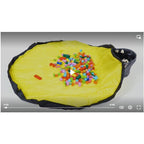 Košara za Igračke s Prostirkom 31x27 cm Siva/Žuta/Crna