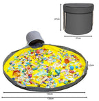 Košara za Igračke s Prostirkom 31x27 cm Siva/Žuta/Crna