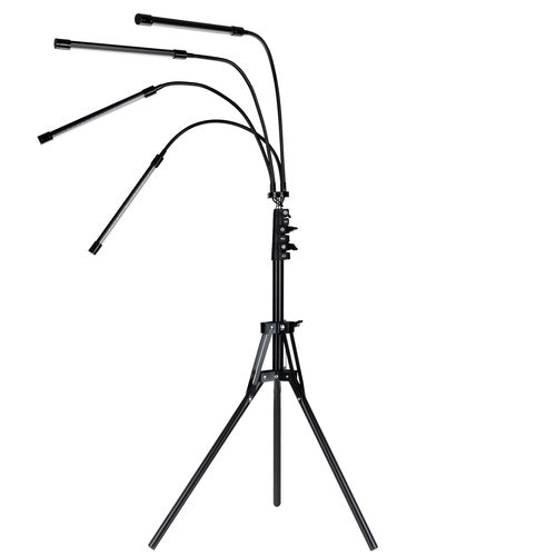 Set LED Lampi za Rast Biljaka 4 Komada, 20 LED, Crveno-Plava, Stalak