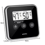 Kuhinjski Termometar s Probijom, LCD, -20 do 250°C, Crno-Srebrni, 8x8x1.5 cm