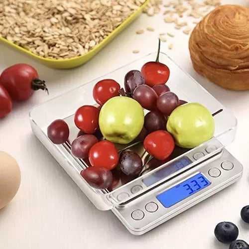 Kuhinjska Vaga 500x0.01g s Dvije Posude i LCD Ekranom
