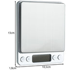 Kuhinjska Vaga 500x0.01g s Dvije Posude i LCD Ekranom
