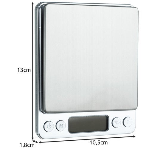 Kuhinjska Vaga 500x0.01g s Dvije Posude i LCD Ekranom