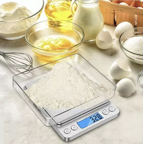 Kuhinjska Vaga 500x0.01g s Dvije Posude i LCD Ekranom