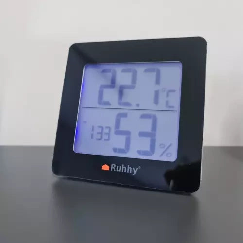 Digitalna Meteo Stanica s Termometrom i Higrometrom 9.5 x 9.5 x 4 cm Crno-Bijela