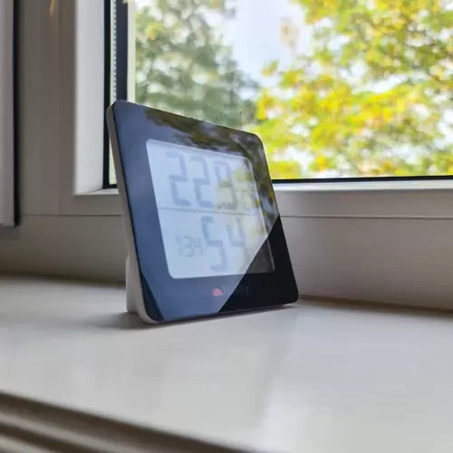 Digitalna Meteo Stanica s Termometrom i Higrometrom 9.5 x 9.5 x 4 cm Crno-Bijela