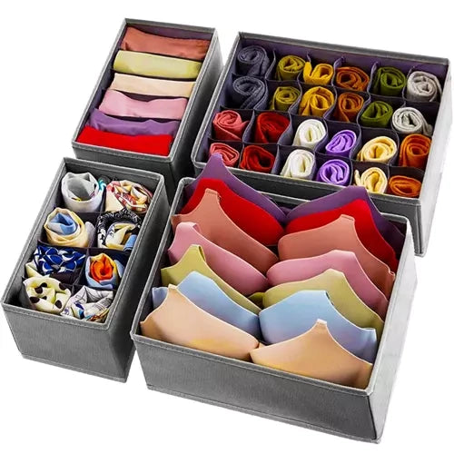 Set Organizatora za Donje Rublje, 4 Komada, Sivi