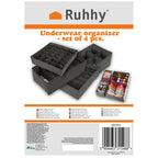 Set Organizatora za Donje Rublje, 4 Komada, Sivi