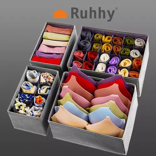 Set Organizatora za Donje Rublje, 4 Komada, Sivi