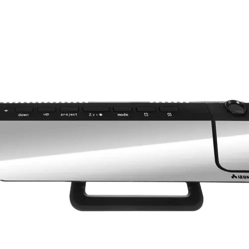 LED Budilica s Projektorom i Ogledalom 18.5 x 7.5 x 4 cm Crna