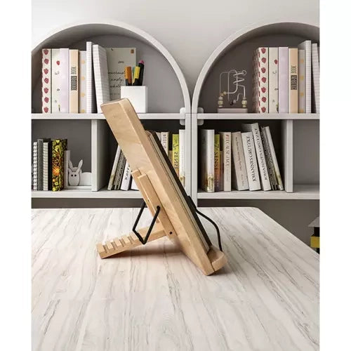 Stalak za Knjige od Bambusa s Podesivim Nagibom 21 x 28 x 13-18.5 cm
