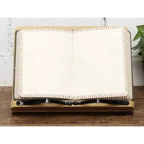 Stalak za Knjige od Bambusa s Podesivim Nagibom 21 x 28 x 13-18.5 cm