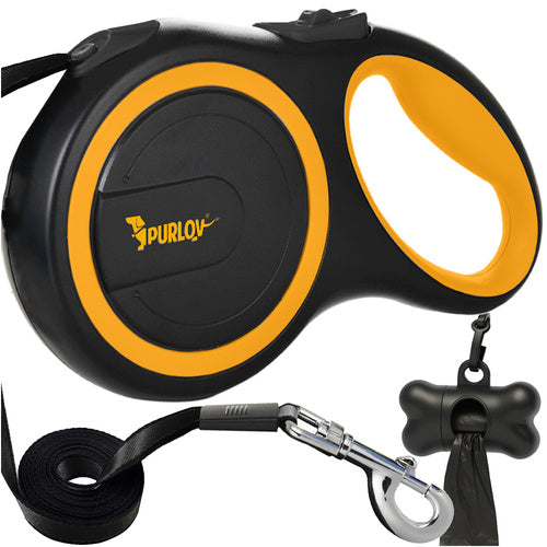 Automatski Povodac za Pse 5m do 15kg Crno-Žuti