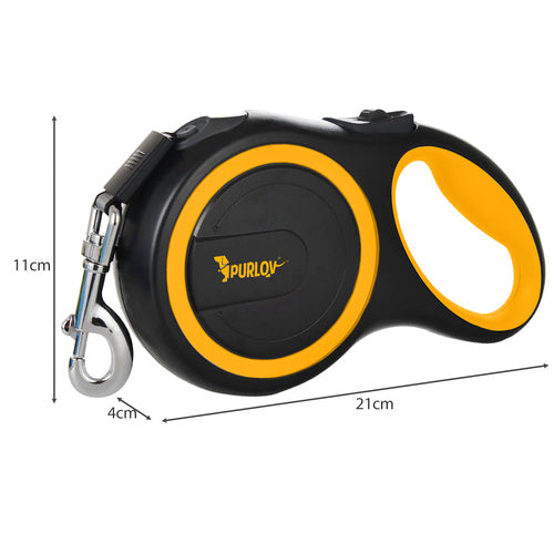 Automatska Povodac za Pse 8 m do 50 kg, Crno-Žuta