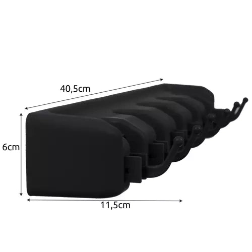 Stalak za Alat s 5 Držača i 6 Preklopnih Kuka 40.5 x 11.5 x 6cm