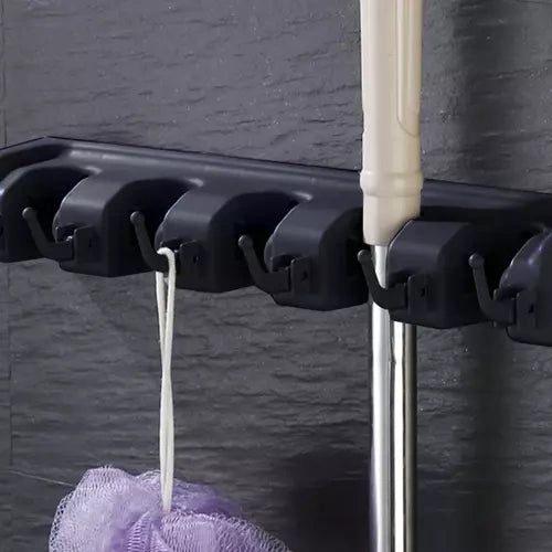 Stalak za Alat s 5 Držača i 6 Preklopnih Kuka 40.5 x 11.5 x 6cm