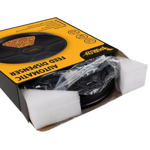 Automatski Dispenzer Hrane za Kućne Ljubimce 30x30x6 cm Crni