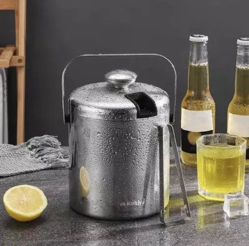 Posuda za Led s Poklopcem, Hvataljkama i Žlicom 1.3l od Nehrđajućeg Čelika