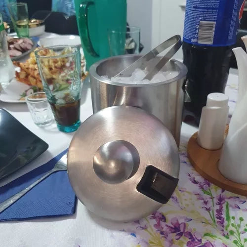 Posuda za Led s Poklopcem, Hvataljkama i Žlicom 1.3l od Nehrđajućeg Čelika