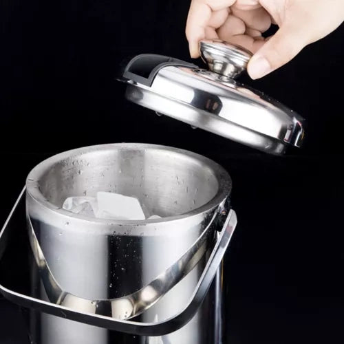 Posuda za Led s Poklopcem, Hvataljkama i Žlicom 1.3l od Nehrđajućeg Čelika