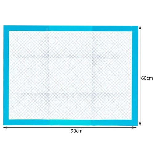Higijenske Podloge 60x90 cm, 50 Komada + 30 Vrećica za Izmet, Plavo/Bijelo