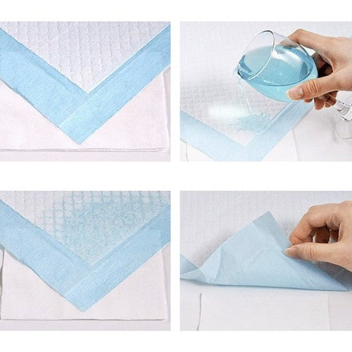 Higijenske Podloge 60x90 cm 100 Komada s Vrećicama za Izmet 30 Komada Plavo/Bijelo