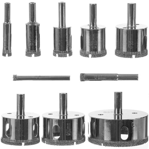 Set Dijamantnih Krunica za Bušenje 10 Komada 6-68 mm