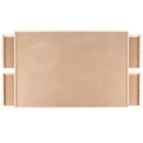 Drvena Puzzle Ploča s 4 Ladice 89 x 69 x 3.5 cm Smeđa