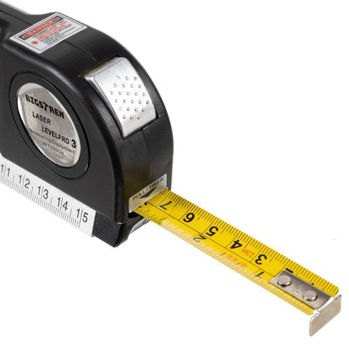 Laserska Libela s Mjerom 250 cm i Tri Libele, Crvena, 18 x 6 x 3 cm