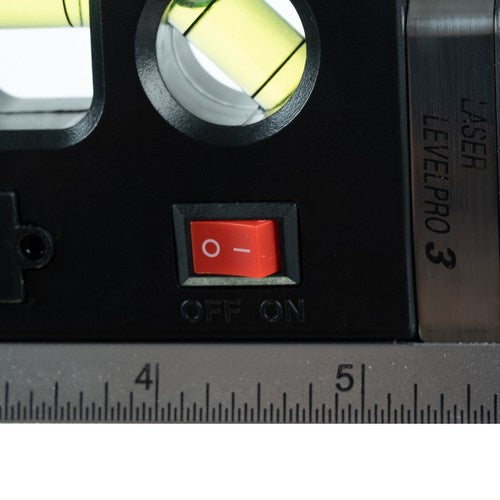 Laserska Libela s Mjerom 250 cm i Tri Libele, Crvena, 18 x 6 x 3 cm