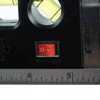 Laserska Libela s Mjerom 250 cm i Tri Libele, Crvena, 18 x 6 x 3 cm