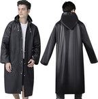 Univerzalni Crni Kišni Ogrtač s Kapuljačom 145 x 70 cm