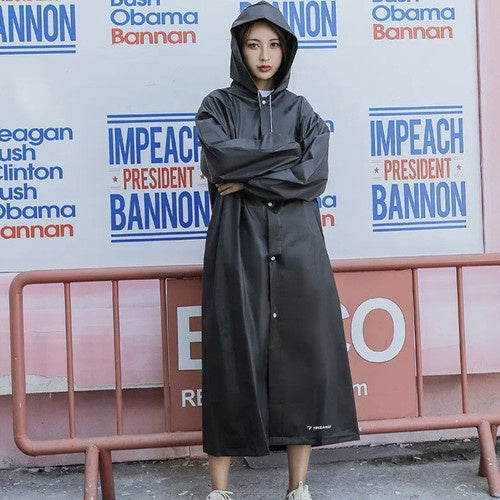 Univerzalni Crni Kišni Ogrtač s Kapuljačom 145 x 70 cm