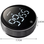 Elektronički Kuhinjski Timer s LED Zaslonom i Magnetom, Crni, 7.7x7.7x2.6 cm