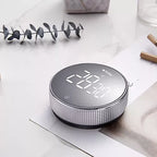 Elektronički Kuhinjski Timer s LED Zaslonom i Magnetom, Crni, 7.7x7.7x2.6 cm