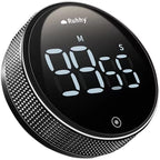 Elektronički Kuhinjski Timer s LED Zaslonom i Magnetom, Crni, 7.7x7.7x2.6 cm