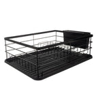 Stalak za Sušenje Posuđa s Odljevom 44 x 31.5 x 13.5 cm Crni