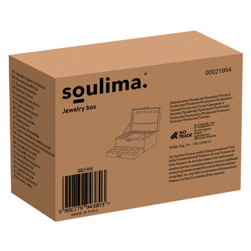 Elegantna Zelena Kutija za Nakit 11.5 x 24.5 x 17.5 cm s Ključem