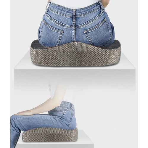 Ortopedski Jastuk za Stolac ili Auto, 46 x 36 x 11 cm, Bijelo/Sivi