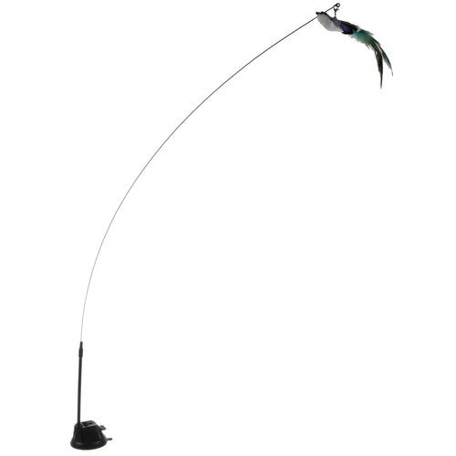 Igračka za Mačke s Usisnom Čašicom, Štapom i Ptičicom, 95 cm