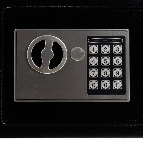 Elektronski Sef s Kodom i Ključem 20 x 31 x 20 cm Crni 10l