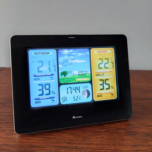 Bežična Meteo Stanica s LCD Ekranom i Vanjskim Senzorom 17.5x7x13cm
