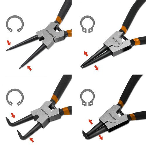 Set Kliješta za Seger Prstene 4 Komada, Crna