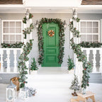 Božićna Girlanda za Bor 100 cm s Umjetnim Češerima i Crvenim Kuglicama