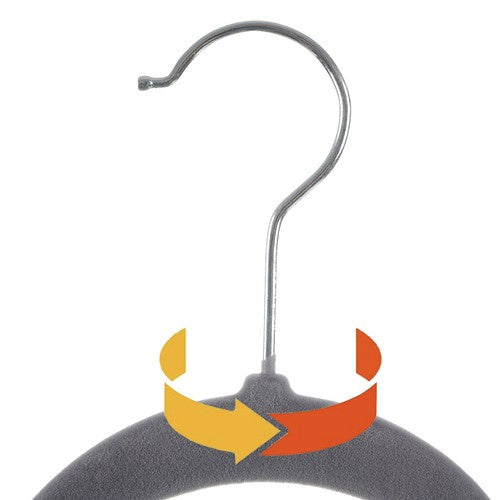 Baršunaste Vješalice za Odjeću 20 Komada 22.5 x 45 x 0.6 cm Sive
