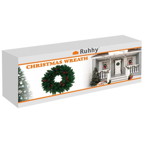 Božićni Vijenac za Vrata 60 cm Dekorativni XXL Zeleni